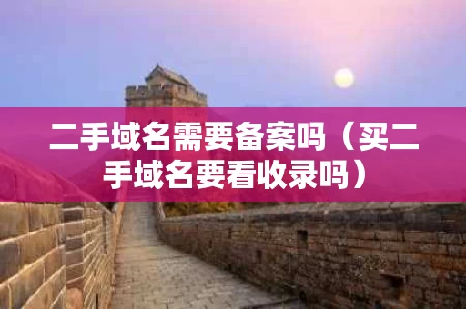 二手域名需要备案吗（买二手域名要看收录吗）