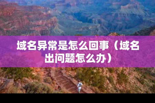 域名异常是怎么回事（域名出问题怎么办）