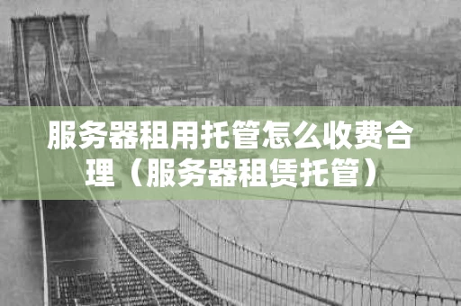 服务器租用托管怎么收费合理（服务器租赁托管）