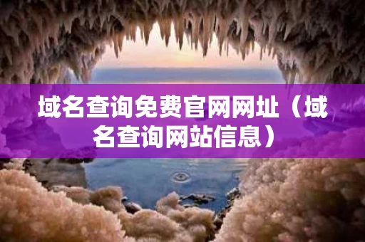 域名查询免费官网网址（域名查询网站信息）