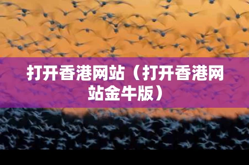打开香港网站（打开香港网站金牛版）
