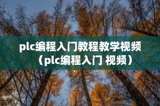 plc编程入门教程教学视频（plc编程入门 视频）