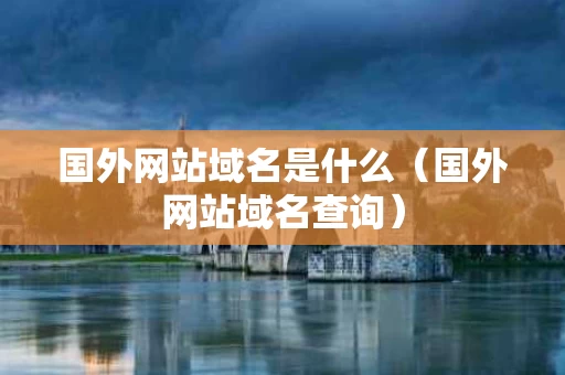 国外网站域名是什么（国外网站域名查询）