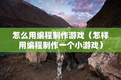 怎么用编程制作游戏（怎样用编程制作一个小游戏）