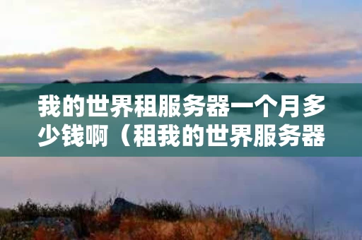 我的世界租服务器一个月多少钱啊（租我的世界服务器一年多少钱）