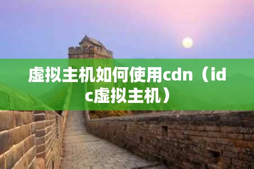 虚拟主机如何使用cdn（idc虚拟主机）