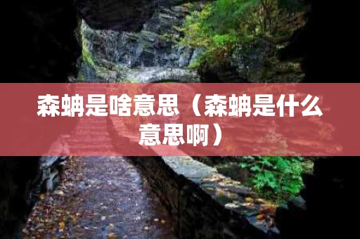 森蚺是啥意思（森蚺是什么意思啊）