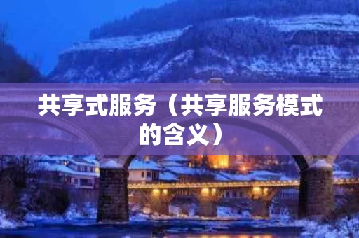 共享式服务（共享服务模式的含义）