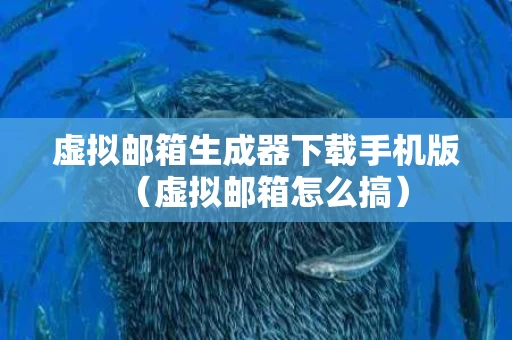 虚拟邮箱生成器下载手机版（虚拟邮箱怎么搞）