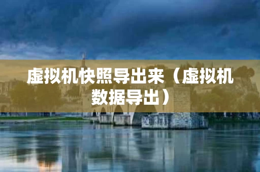 虚拟机快照导出来（虚拟机数据导出）