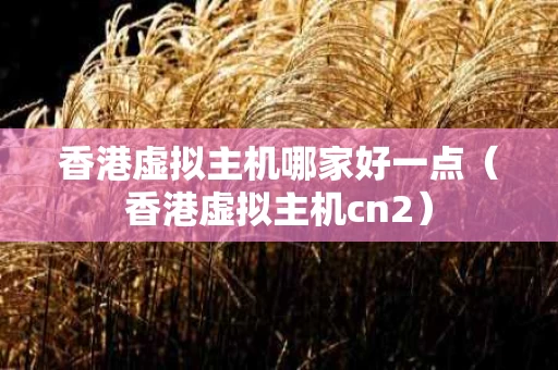 香港虚拟主机哪家好一点（香港虚拟主机cn2）