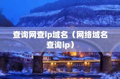 查询网查ip域名（网络域名查询ip）