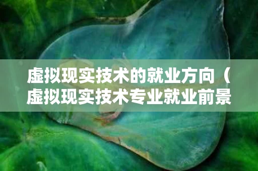 虚拟现实技术的就业方向（虚拟现实技术专业就业前景好吗）