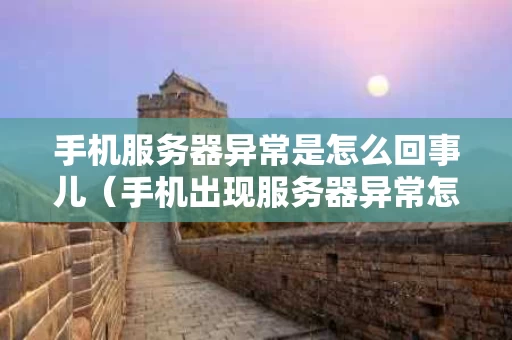 手机服务器异常是怎么回事儿（手机出现服务器异常怎么解决方案）