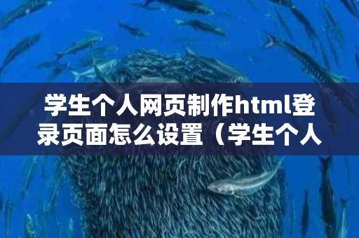 学生个人网页制作html登录页面怎么设置（学生个人网页制作css）