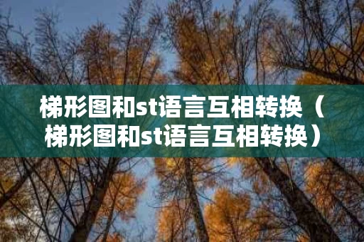 梯形图和st语言互相转换（梯形图和st语言互相转换）