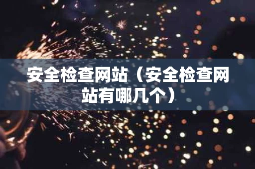 安全检查网站（安全检查网站有哪几个）