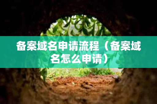 备案域名申请流程（备案域名怎么申请）