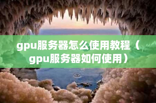 gpu服务器怎么使用教程（gpu服务器如何使用）