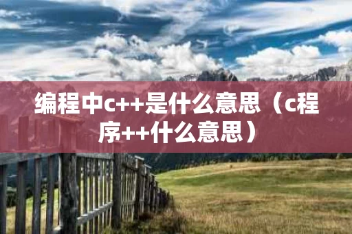 编程中c++是什么意思（c程序++什么意思）