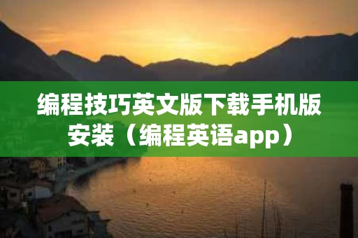 编程技巧英文版下载手机版安装（编程英语app）