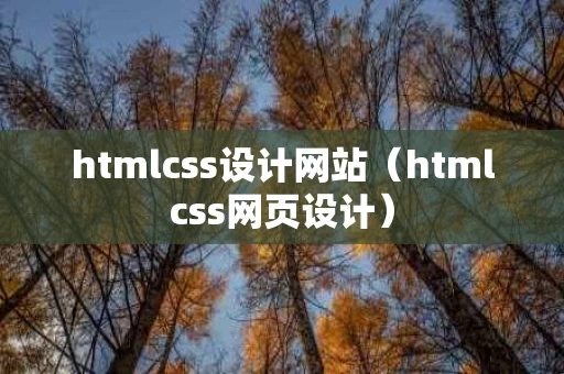 htmlcss设计网站（htmlcss网页设计）