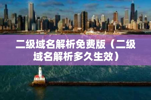 二级域名解析免费版（二级域名解析多久生效）
