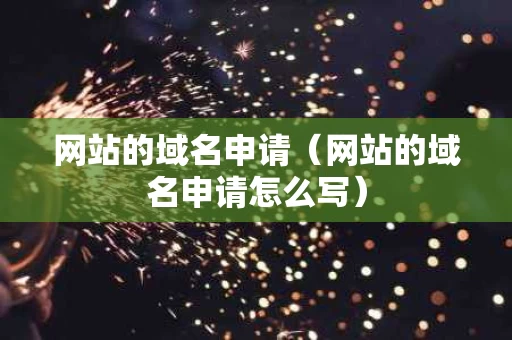 网站的域名申请（网站的域名申请怎么写）