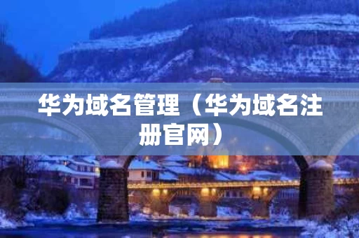华为域名管理（华为域名注册官网）