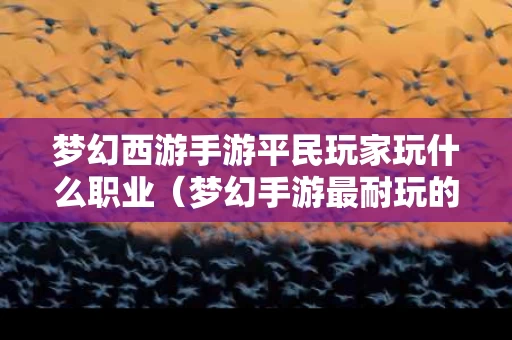梦幻西游手游平民玩家玩什么职业（梦幻手游最耐玩的三个职业）