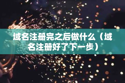 域名注册完之后做什么（域名注册好了下一步）
