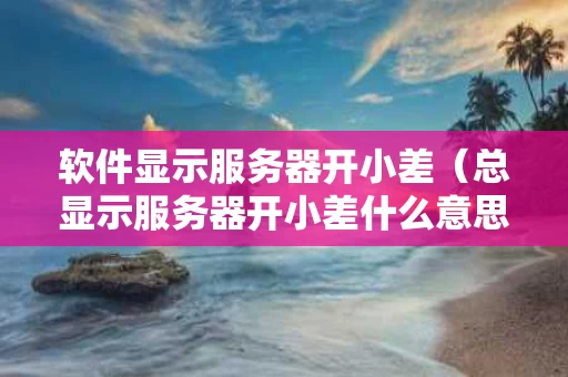 软件显示服务器开小差（总显示服务器开小差什么意思）
