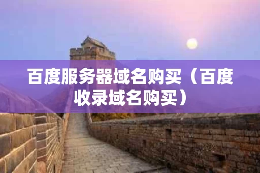 百度服务器域名购买（百度收录域名购买）