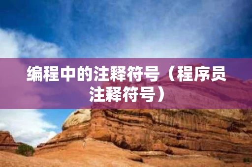 编程中的注释符号（程序员注释符号）