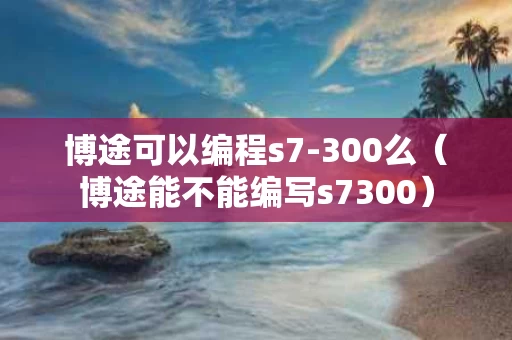 博途可以编程s7-300么（博途能不能编写s7300）
