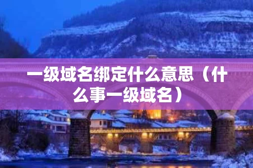 一级域名绑定什么意思（什么事一级域名）