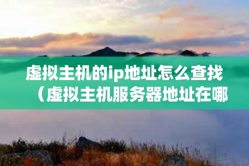 虚拟主机的ip地址怎么查找（虚拟主机服务器地址在哪里看）