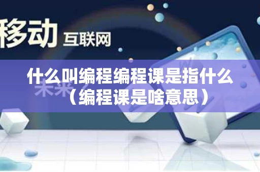 什么叫编程编程课是指什么（编程课是啥意思）