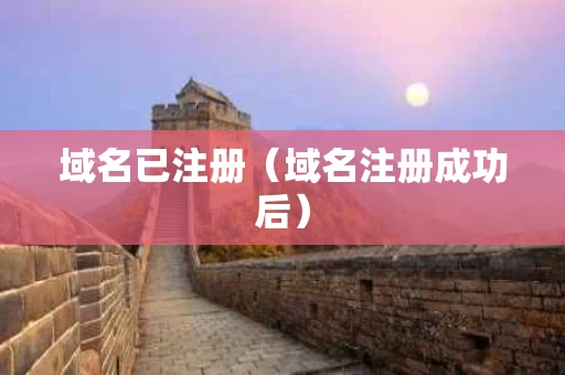 域名已注册（域名注册成功后）