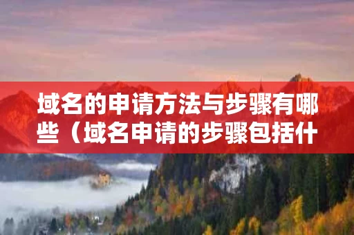 域名的申请方法与步骤有哪些（域名申请的步骤包括什么）
