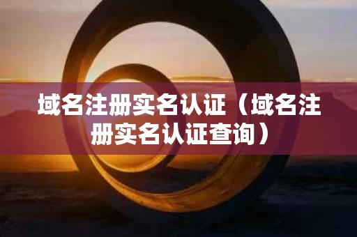 域名注册实名认证（域名注册实名认证查询）