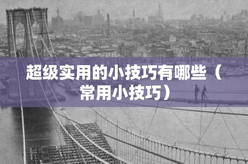 超级实用的小技巧有哪些（常用小技巧）