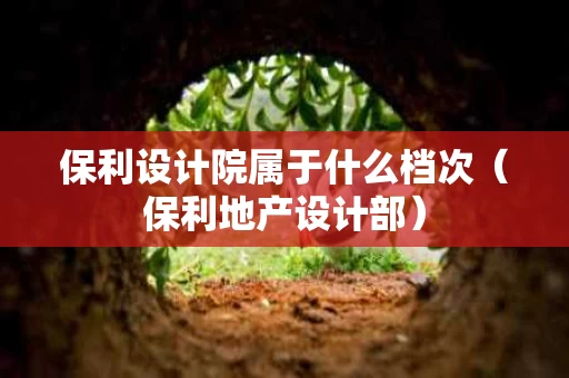 保利设计院属于什么档次（保利地产设计部）