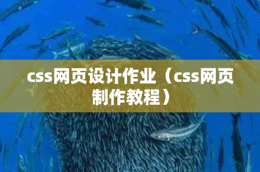 css网页设计作业（css网页制作教程）