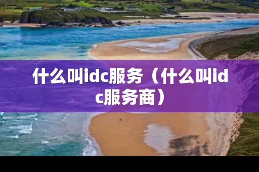 什么叫idc服务（什么叫idc服务商）