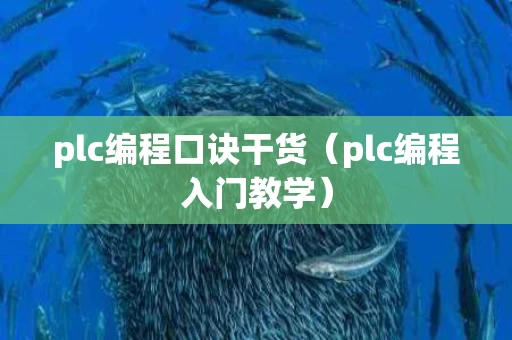 plc编程口诀干货（plc编程入门教学）