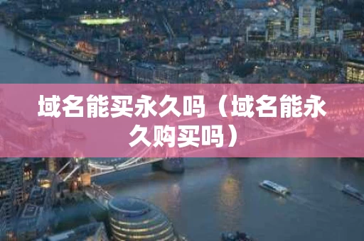 域名能买永久吗（域名能永久购买吗）