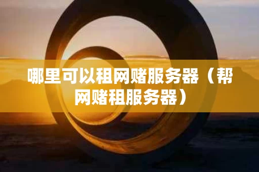 哪里可以租网赌服务器（帮网赌租服务器）