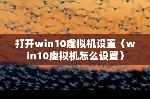 打开win10虚拟机设置（win10虚拟机怎么设置）