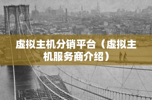 虚拟主机分销平台（虚拟主机服务商介绍）